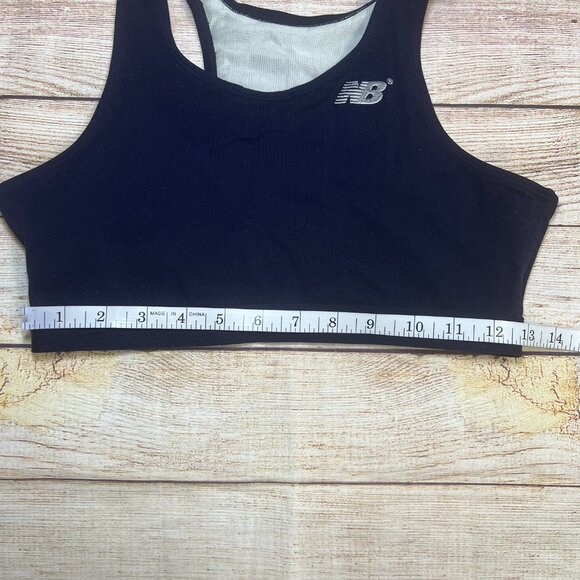 New Balance Navy Sports Bra Racerback Medium Support Workout Bra Medium - Picture 5 of 11